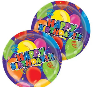 Plate Birthday Balloon Paper Plate 9" - 250/UNIT - Party Direct