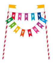 Load image into Gallery viewer, Bunting Cake Topper - 1 Each or 1 Unit (12 toppers)  - Party Direct
