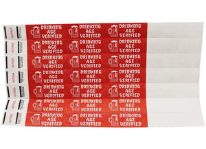 Drinking Age Verified Wristbands - 500/Pack or 1000/Pack  - Party Direct