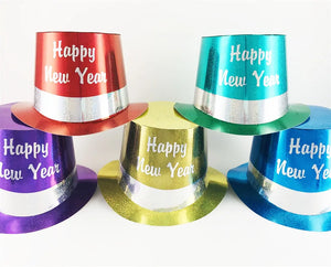 Happy New Year Prismatic Top Hat  - Party Direct