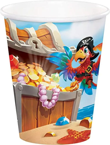 Pirate Treasure 9oz Cups - 8 Cups/Pack or 96 Cups/Unit Party Direct