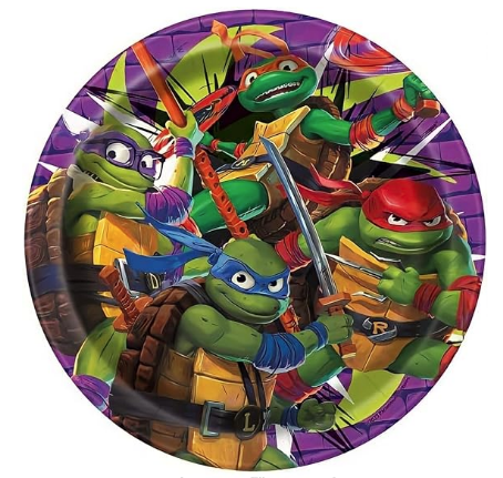 Teenage Mutant Ninja Turtles 7in Plates - 8 Plates/Pack or 96 Plates/Unit