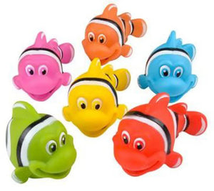 Water-Squirting Clown Fish, 3" Assorted Colors  - Party Direct