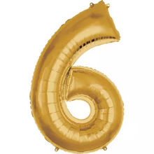 Load image into Gallery viewer, 16&quot; Gold Number Balloons
