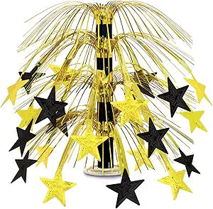 Gold & Black Star Metallic Table Fountain - 1 Each