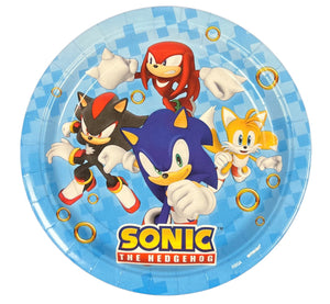 Sonic The Hedgehog 9in Plates - 8 Plates/Pack or 48 Plates/Case