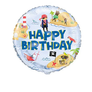 "Ahoy Pirate" 18" Foil Balloon - 1 Each or 5/Unit  - Party Direct