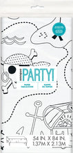 Load image into Gallery viewer, &quot;Ahoy Pirate&quot; Coloring Paper Table Cover - 1 Each or 12/Unit  - Party Direct
