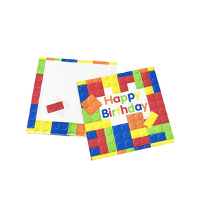 Building Blocks Luncheon Napkin