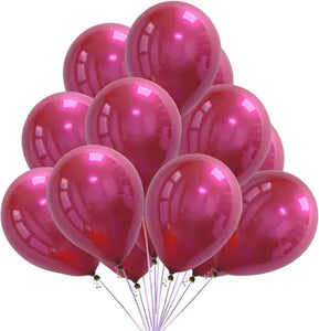12" Quality, Helium Grade Balloons, Metallic Colors - 100/Bag Party Direct