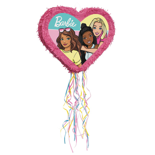 Barbie Heartshaped Pull-String Piñata - 4/Unit Party Direct