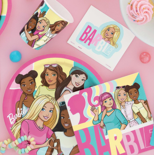 Barbie Plates, Cups, and Napkins