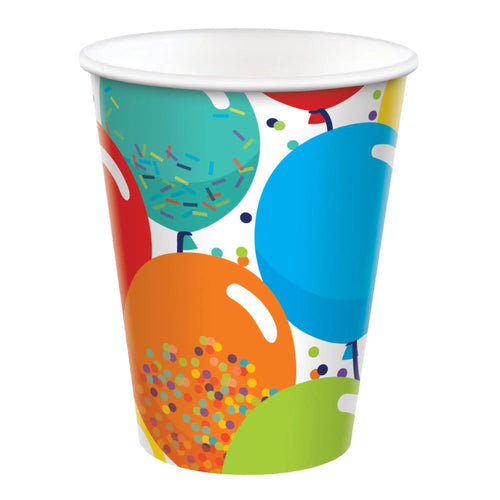 Birthday Celebration, 9oz Paper Cup - 50/Pack or 300/Case  - Party Direct