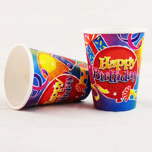 Birthday Fun 9oz Cups - 500/Case  - Party Direct