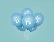 Load image into Gallery viewer, Blue Floral Elephant 12&quot; Latex Balloons - 8/Pack or 12Pks/Unit  - Party Direct
