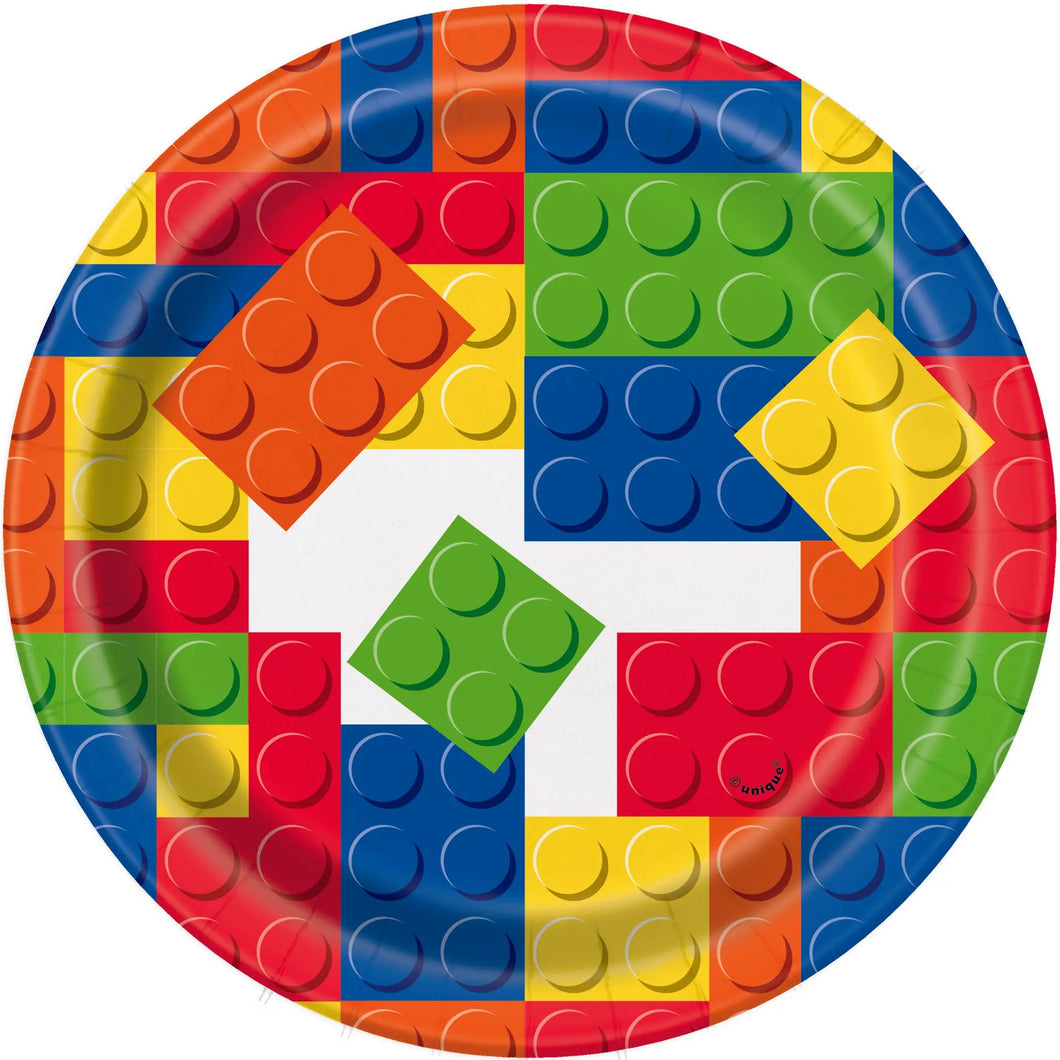 Building Blocks 7in Plate  - Party Direct