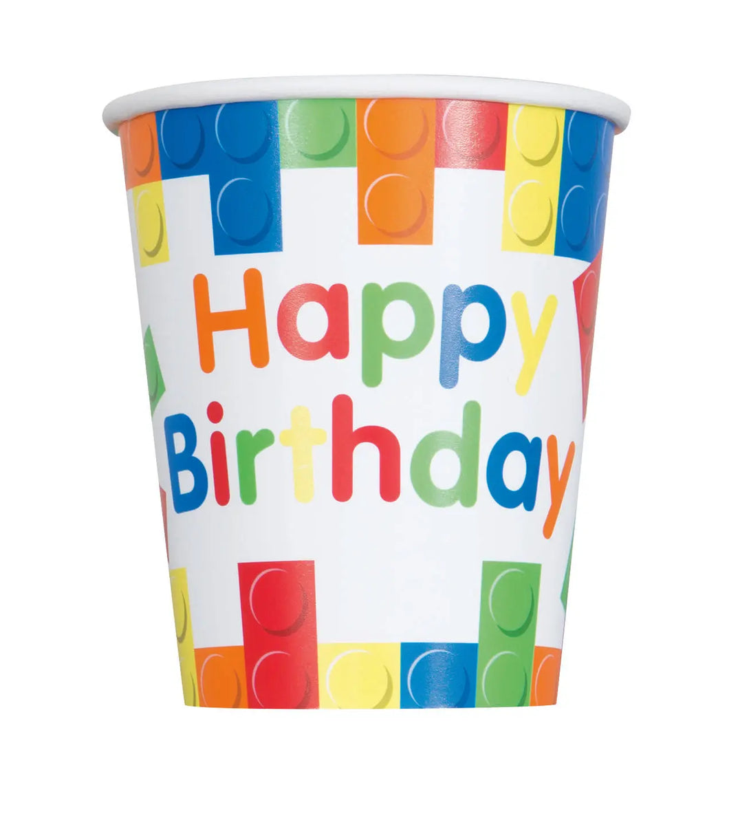 Building Blocks 9oz Cups  - Party Direct