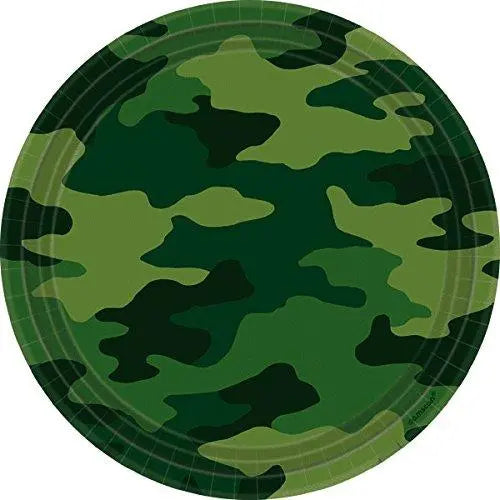Camouflage 7in Plate - Party Direct