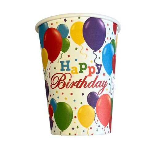 Birthday Balloon Jamboree, 9oz Cup - 25/Pack or 500/Case Party Direct