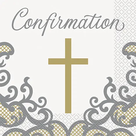 Confirmation Luncheon Napkin - 16 Napkins/Pack  - Party Direct