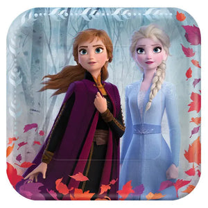 Disney Princess "Frozen 2 - Sisters", 9" Square Plate, 8/Pack  - Party Direct