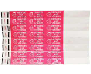 Drinking Age Verified Wristbands - 500/Pack or 1000/Pack  - Party Direct