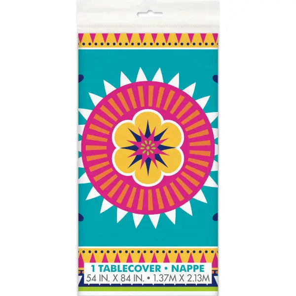 Fiesta Tablecover - 1 Each or 12 Tablecovers/Case Party Direct