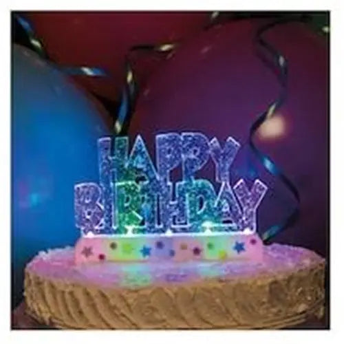 Flashing Light-Up Birthday Cake Topper - 1 Each  - Party Direct