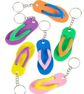 Flip-Flop Keychain, 2.5" Assorted  - Party Direct
