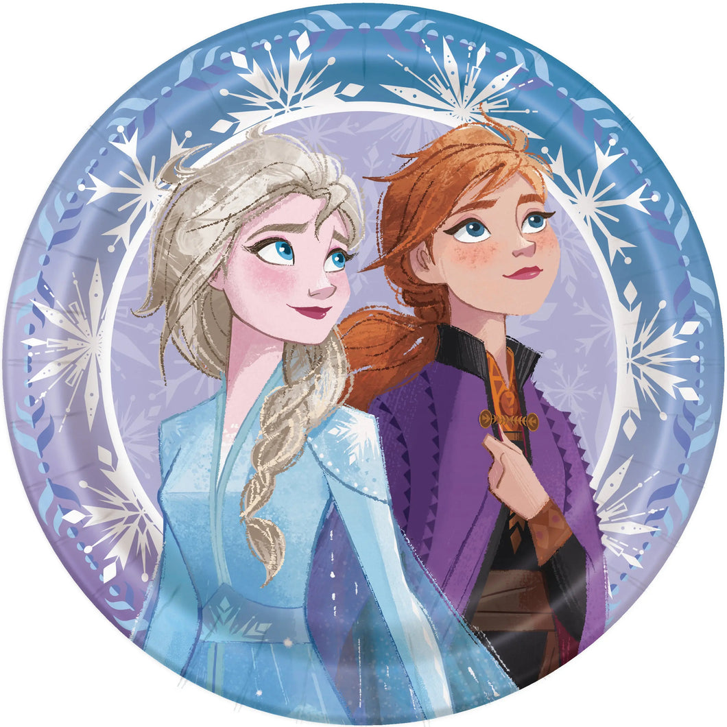 Frozen 2, 9in Plates - 8 Plates/Pack or 96 Plates/Unit - Party Direct