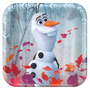 Frozen 2 "Olaf", 7" Round Dessert Plate, 8/Pack  - Party Direct
