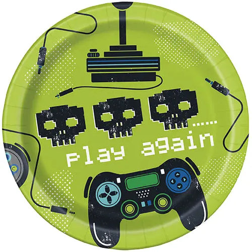 Gamer Birthday 7in Plate - 96 Plates/Unit Party Direct