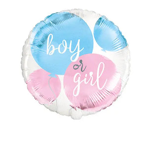 Gender Reveal "Boy or Girl" 18" Foil Balloon - 1 Each or 5/Unit  - Party Direct