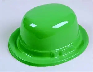 Green Plastic Derby - 12/Pack  - Party Direct