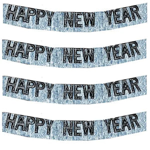 Happy New Year Banner, Foil Fringe (3 Color Choices) - 1 Each  - Party Direct