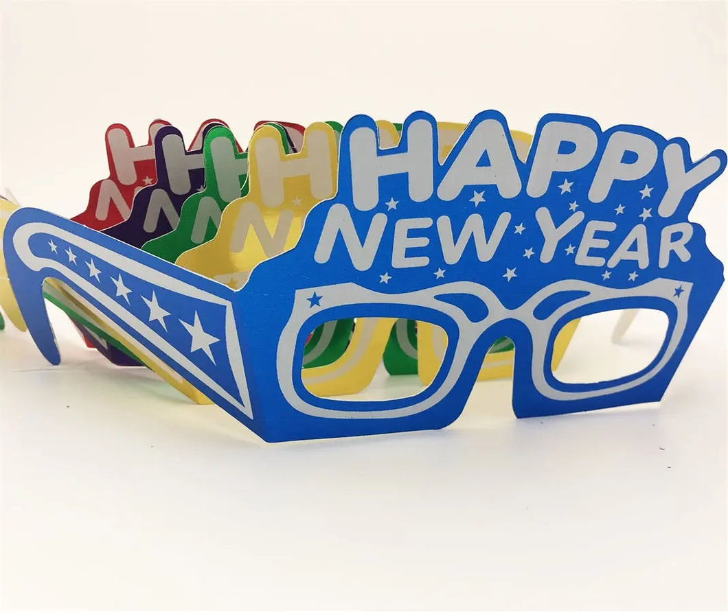 Happy New Year Eyeglasses, Assorted Colors  - Party Direct