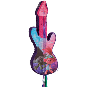 "Trolls" Guitar Shaped, Pull-String Pinata - 1/Each or 4/Unit