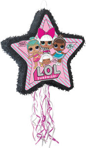 LOL Surprise Star-Shaped Pull-String Piñata - 1 Each or 4/Unit  - Party Direct