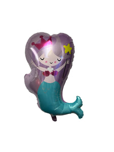 Mermaid Shaped 29" Foil Balloon - 1 Balloon/Pack or 5 Balloons/Unit