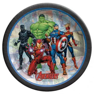 Marvel Avengers "Powers Unite", 7" Round Dessert Plate, 8/Pack  - Party Direct