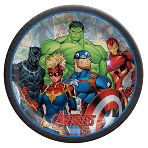 Marvel Avengers "Powers Unite", 9" Round Plate, 8/Pack  - Party Direct