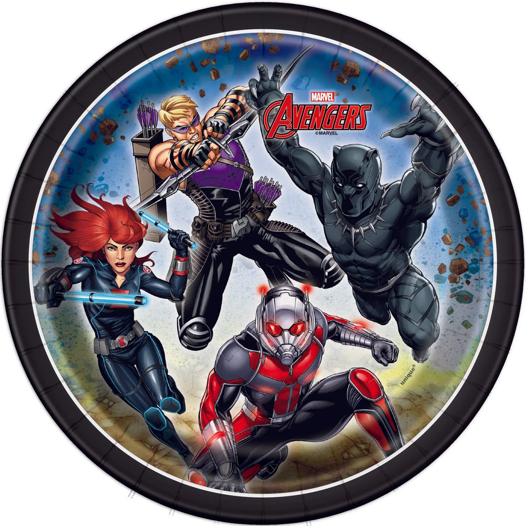 Marvel Avengers 7in Plate - 8 Plates/Pack or 96 Plates/Unit  - Party Direct