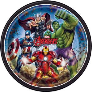 Marvel Avengers 9in Plate - 8 Plates/Pack or 96 Plates/Unit  - Party Direct