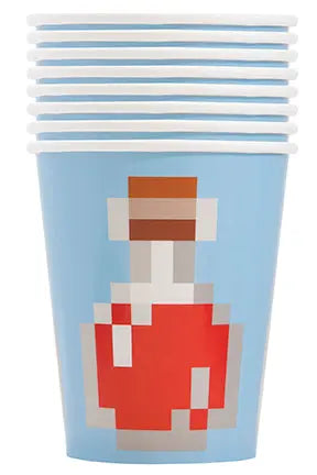 Minecraft 9oz Paper Cups - 8 Cups/Pack or 96 Cups/Unit  - Party Direct