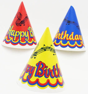 Music Theme Birthday Hat - 25 Hats/Pack  - Party Direct