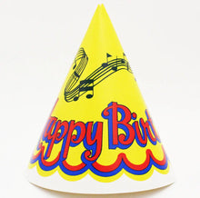 Load image into Gallery viewer, Music Theme Birthday Hat - 25 Hats/Pack  - Party Direct

