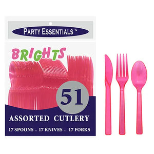 Neon Pink Cutlery  - Party Direct