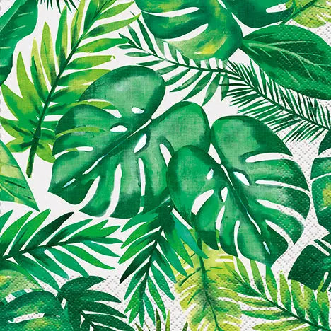 Palm Tropical Luau Luncheon Napkins - 16 Napkins/Pack  - Party Direct