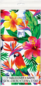 Palm Tropical Luau Table Cover - 1 Each  - Party Direct