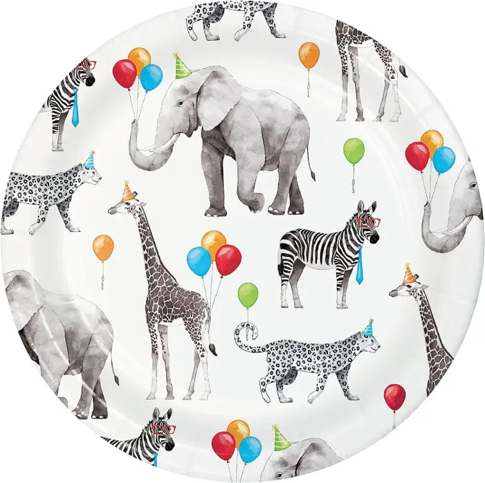 Party Animals 7in Plate - 96 Plates/Unit Party Direct